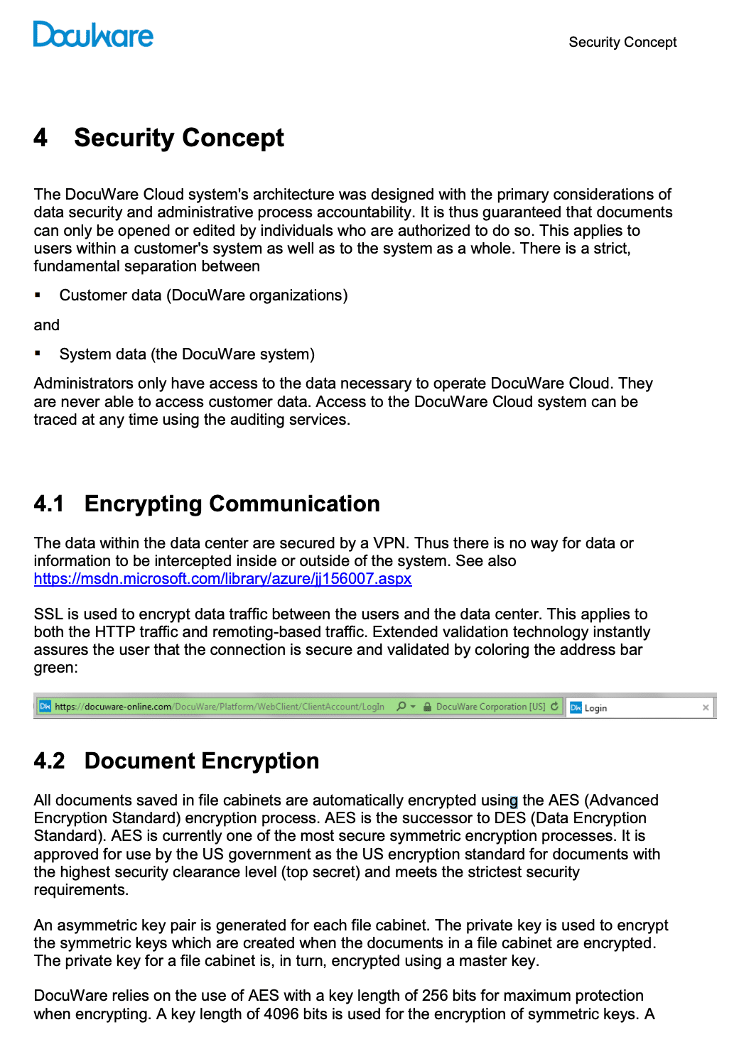 DocuWare Cloud Security Concept - Custos Media Technologies